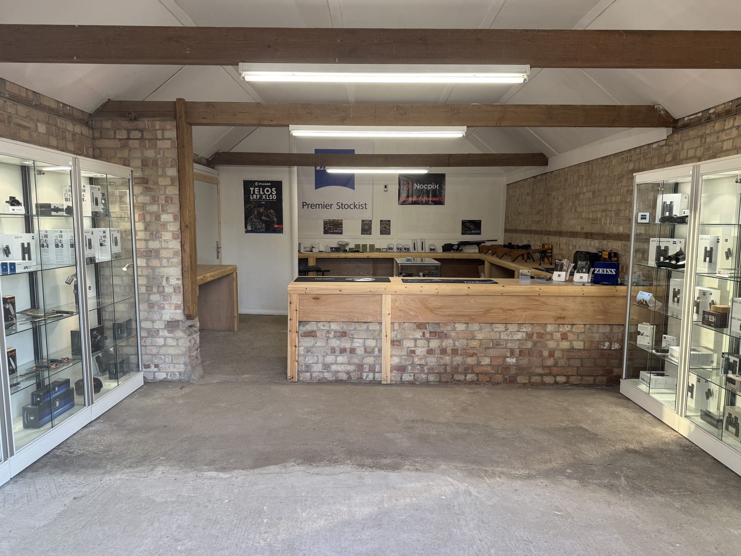 East Anglia Optics showroom with thermal imaging and night vision displays