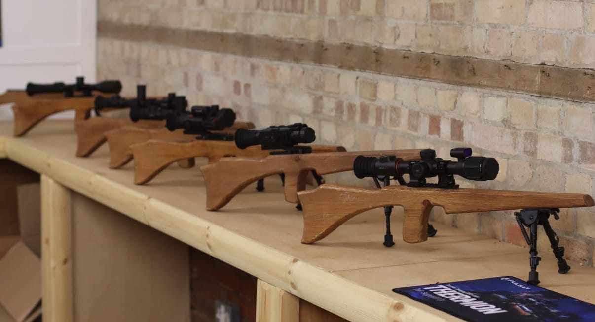 Mounted night vision/thermal setup ready for live testing